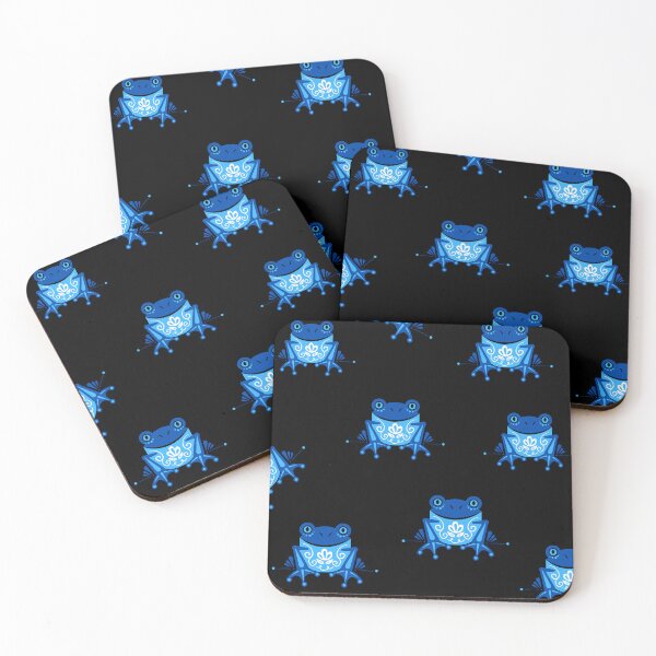 Item preview, Neon Blue Frog Pattern designed and sold by jessypaul027.