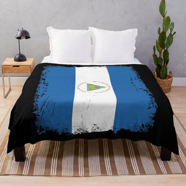 Item preview, Nicaragua Flag Distressed designed and sold by rafaeltto.