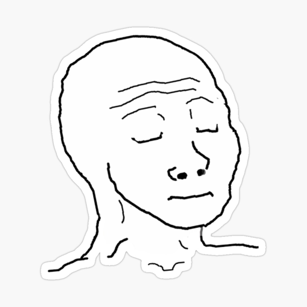 The Feels Wojak - Medium Sticker