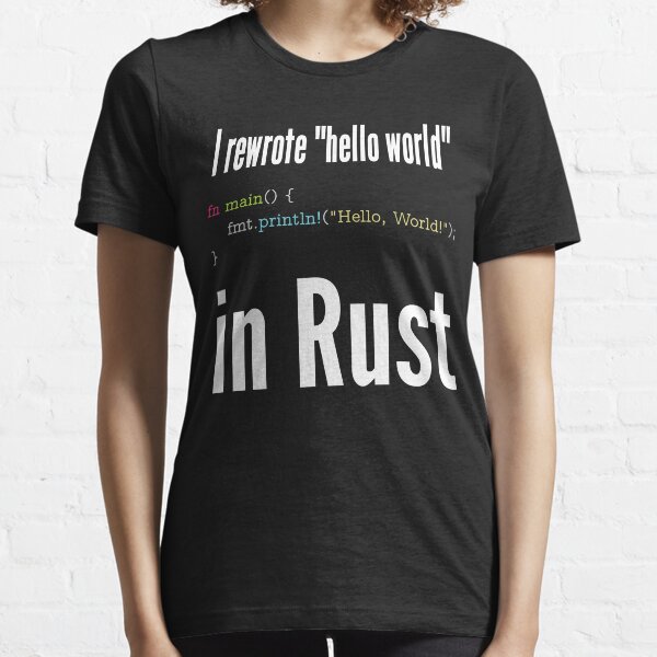 Item preview, I rewrote hello world in Rust - Funny Programming Design designed and sold by geeksta.