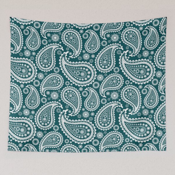 Item preview, Teal paisleys designed and sold by pnkpopcorn.