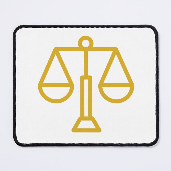 Mouse Pad - Weight Scale Equal-Arm Balance Scale Law Vector