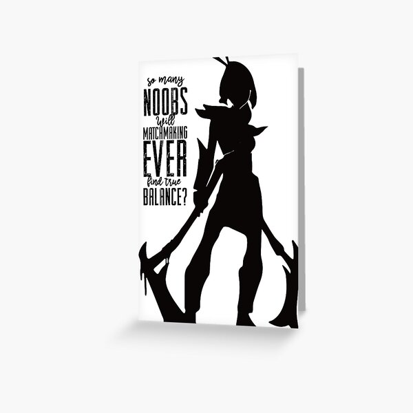 noob of legends-akali Greeting Card