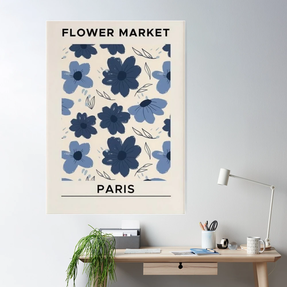 Flower Market Print, Set of 9, Botanical Wall Art, Floral Decor Posters,  New York Poster, Paris Print, Custom Wall Art Set, Digital Download 