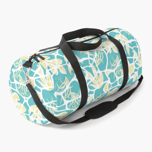 Item preview, Kintsugi Florals - Goldenrod on Aqua designed and sold by bmfabricdesigns.