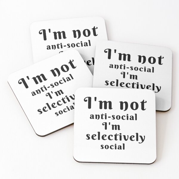 Item preview, I'm not anti-social I'm selectively social designed and sold by We Grow.