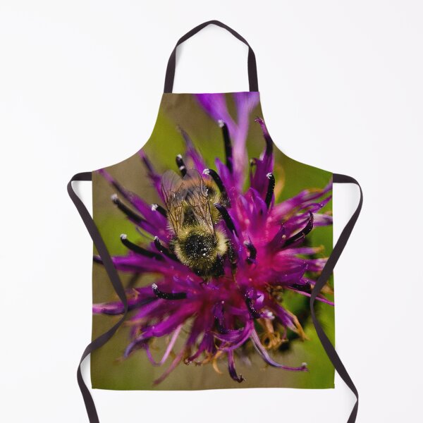 Item preview, Wild purple flower with a bee in the middle - WelshDesigns designed and sold by welshdesigns.
