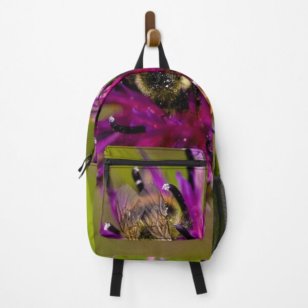 Item preview, Wild purple flower with a bee in the middle - WelshDesigns designed and sold by welshdesigns.