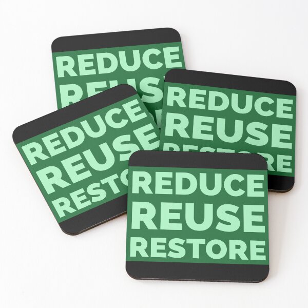 Item preview, Typography Reduce Reuse Restore (green version) designed and sold by bewareofpossum.