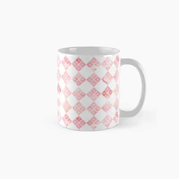 Pink Chinese check pattern Classic Mug