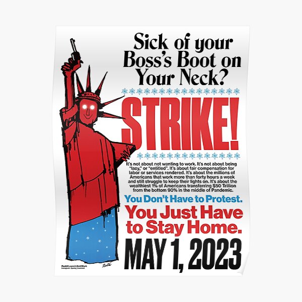 General Strike 2023 Poster For Sale By Red Menace Redbubble   Poster,504x498,f8f8f8 Pad,600x600,f8f8f8 