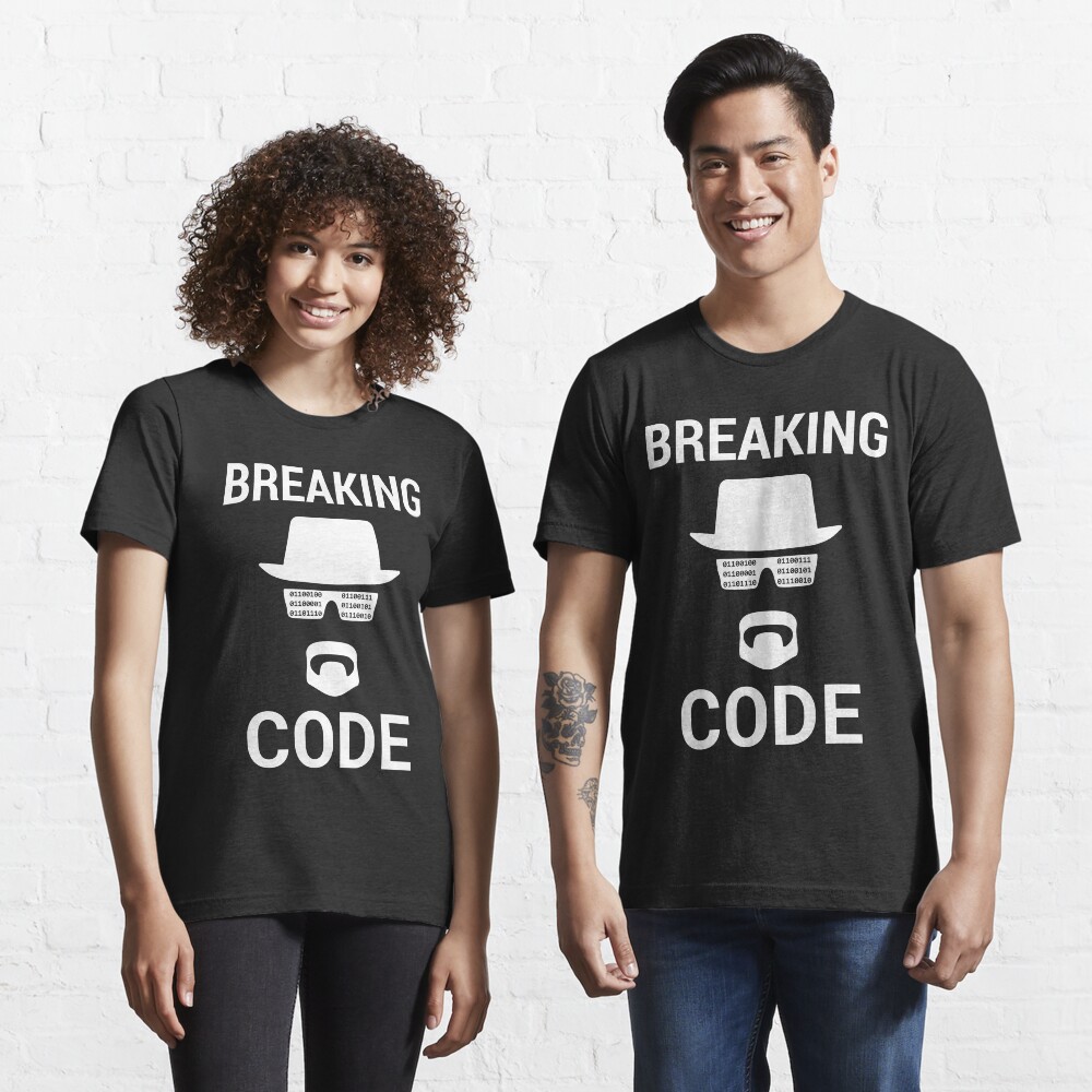 Breaking Code - White Design for Computer Security Hackers Essential T-Shirt