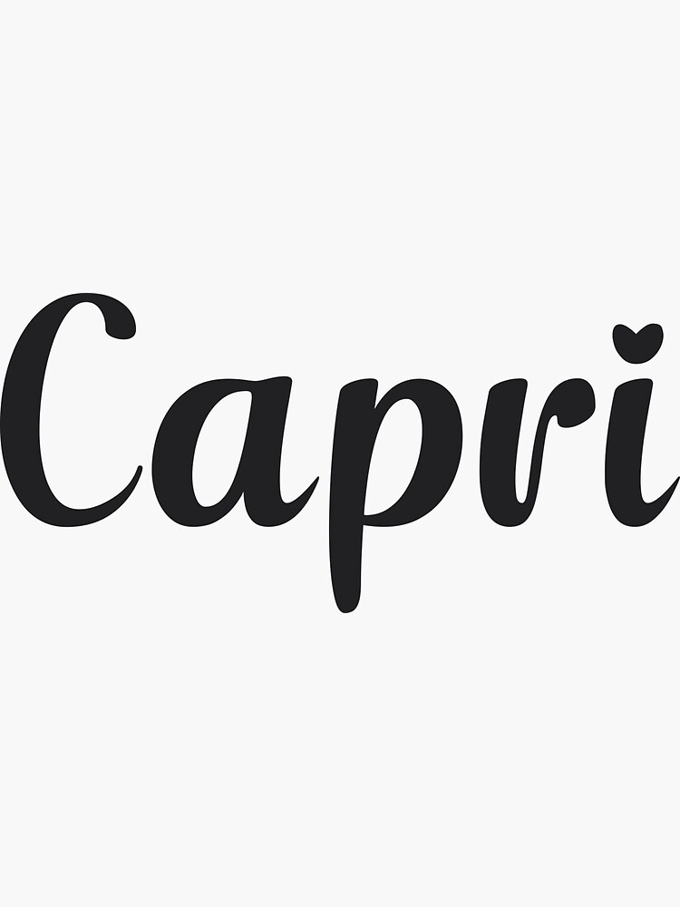 "Capri Name" Sticker for Sale by 99Posters Redbubble