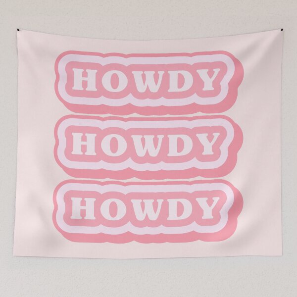 Item preview, Howdy Retro Typography Pink designed and sold by Freshfroot.