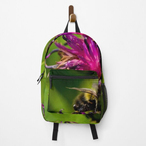 Item preview, Wild purple flower with a bee in the middle - WelshDesigns designed and sold by welshdesigns.
