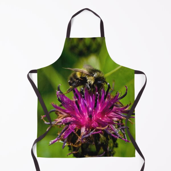 Item preview, Wild purple flower with a bee in the middle - WelshDesigns designed and sold by welshdesigns.
