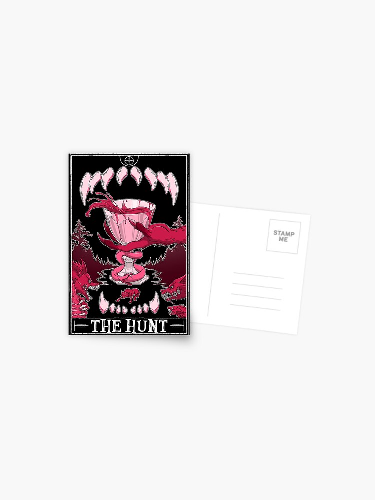 Thumbnail 1 of 2, Postcard, The Hunt "Tarotesque" - (Dark) designed and sold by RustyQuill.