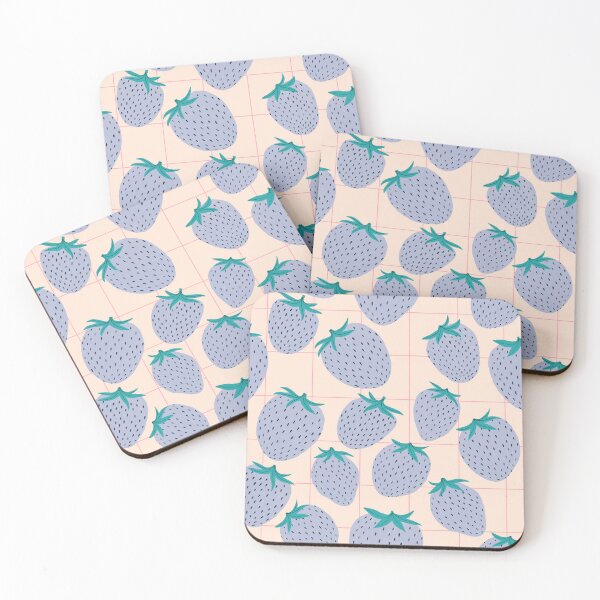 Item preview, Blue strawberries pattern designed and sold by Elbuenlimon.