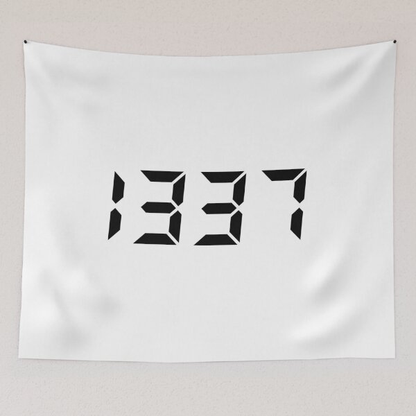 Item preview, 1337 - Leet Geek/Hacker Digital Clock Style Black Text designed and sold by geeksta.