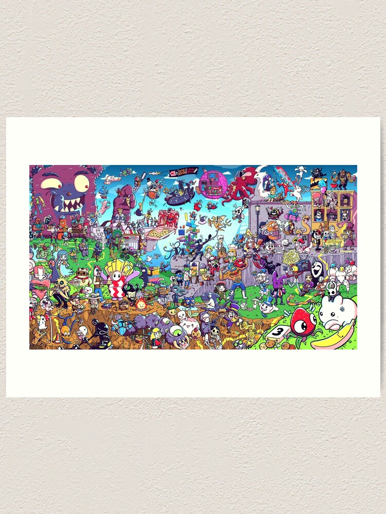 Slime Rancher All Slimes Collage Art Print For Sale By Chibianime1 Redbubble