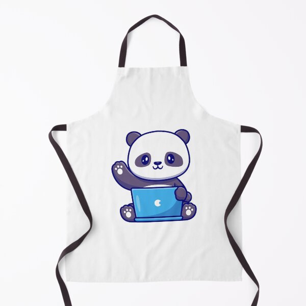 Item preview, Cute panda working on laptop designed and sold by Tobasiano.