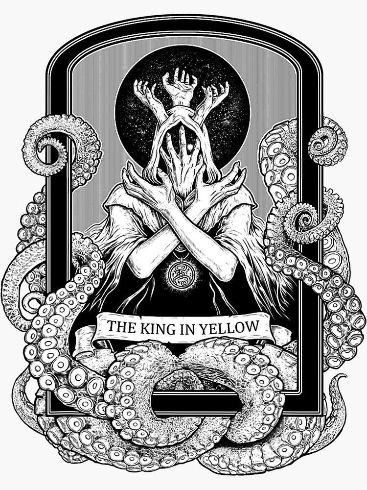 "King in Yellow" Sticker for Sale by desertedfreight Redbubble