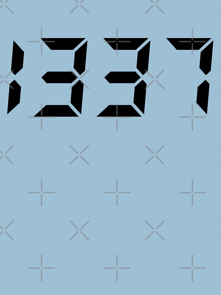 1337 - Leet Geek/Hacker Digital Clock Style Black Text by geeksta