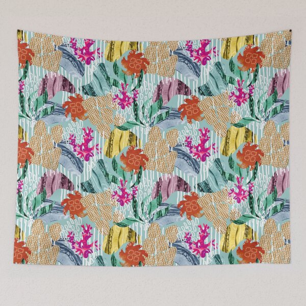 Item preview, Create With Wild Abandon! on Aqua designed and sold by bmfabricdesigns.