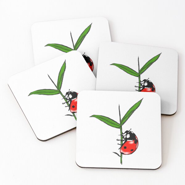 Aperçu de l'œuvre Coccinelle sur feuille créée et vendue par Marjorie Madrid.