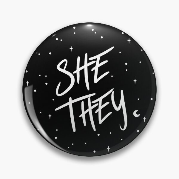 Item preview, Stars She/They Pronouns  designed and sold by MoonMint.