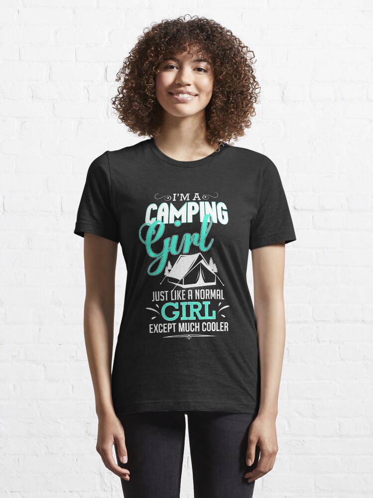 camping lady t shirt