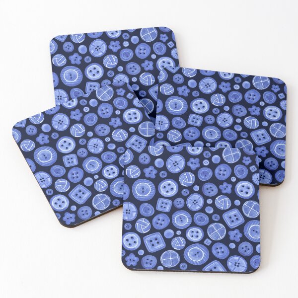Item preview, Painted Buttons // Dark Blue designed and sold by The Wellington Boot.