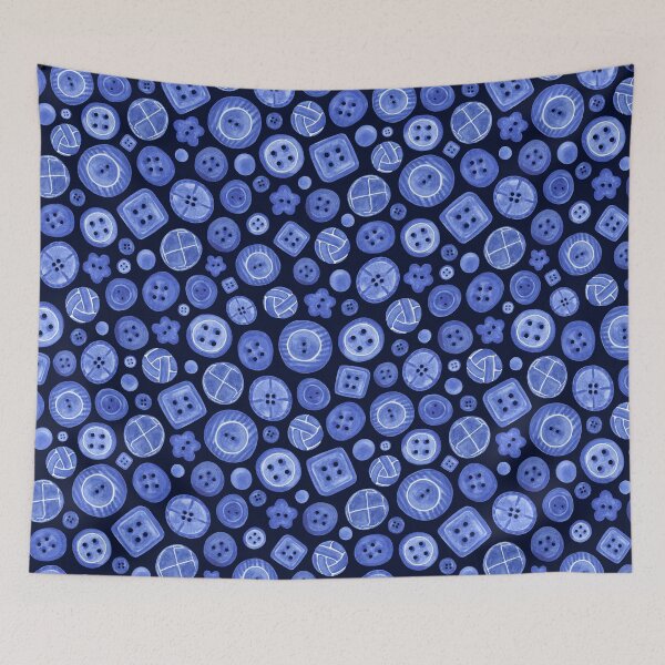 Item preview, Painted Buttons // Dark Blue designed and sold by The Wellington Boot.