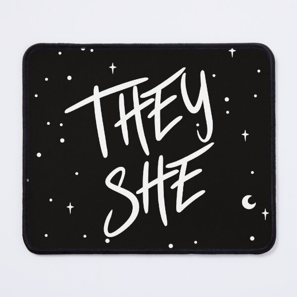 Item preview, Stars They/She Pronouns designed and sold by MoonMint.