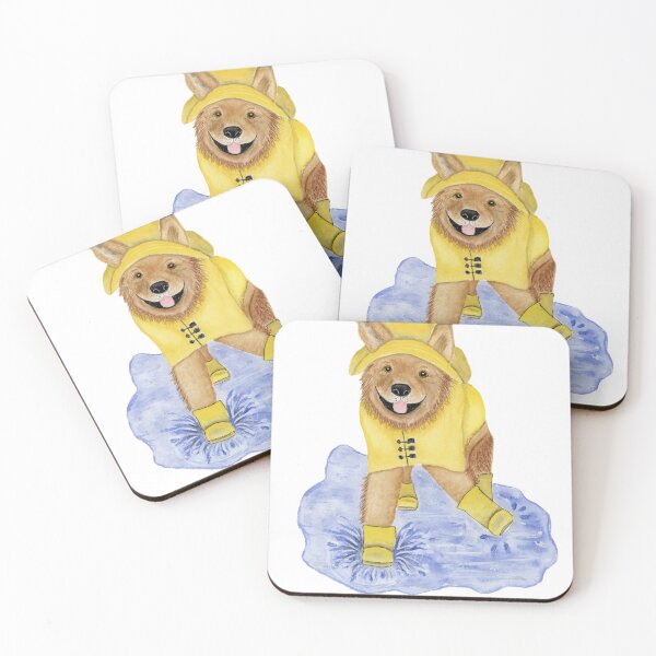 Item preview, Golden Puddle Pouncer designed and sold by PawsInTheGarden.