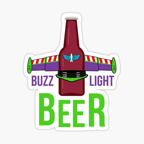 "BUZZ LIGHT BEER" Sticker for Sale by Aleksander37 Redbubble