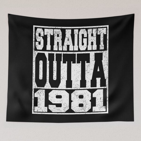 Item preview, Straight Outta 1981 Birthday Anniversary designed and sold by ARTZ84.
