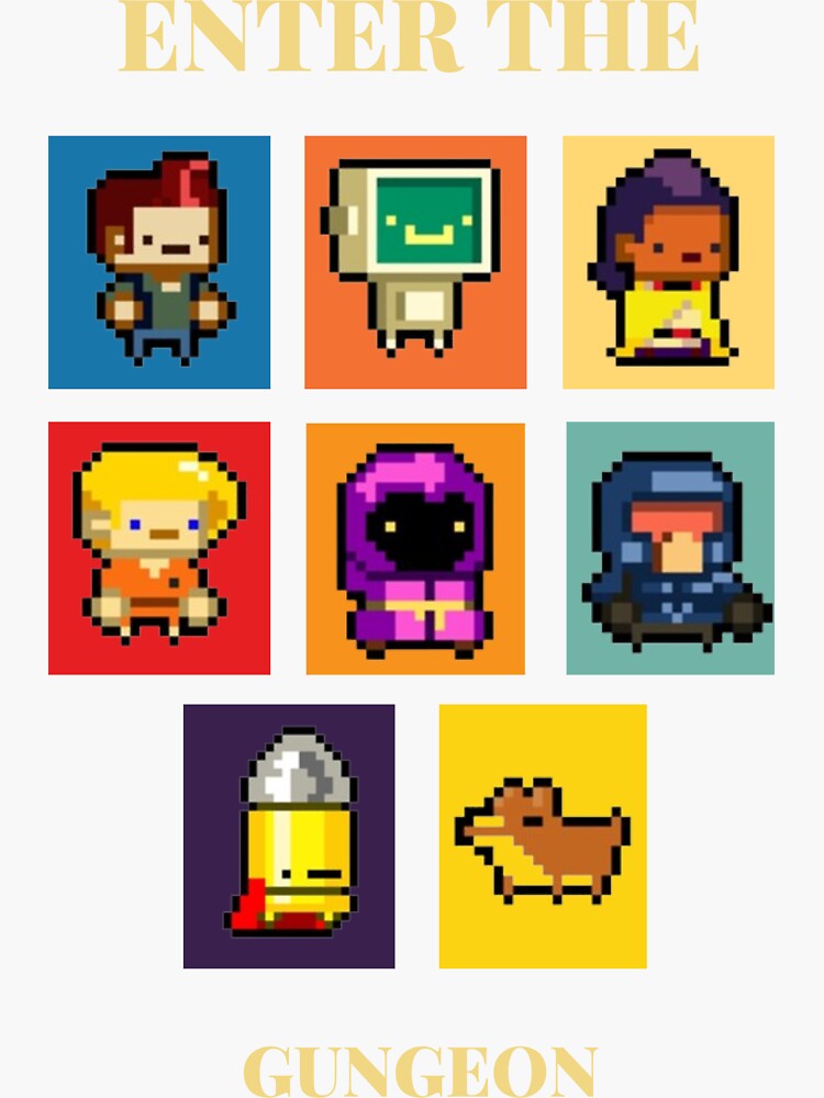"Enter The Gungeon Characters Collection" Sticker for Sale by
