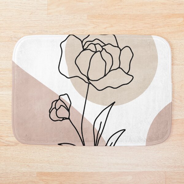 Artikelvorschau, Blush Pink und Beige Line Botanical Art entworfen und verkauft von StudioArtNew.