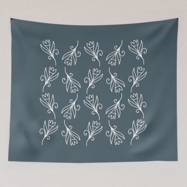 Item preview, Navy Flower Pattern 1 designed and sold by TheEmilySuzanne.