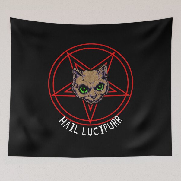 Item preview, Hail Lucipurr. Cat and pentagram. designed and sold by AllLeftSides42.