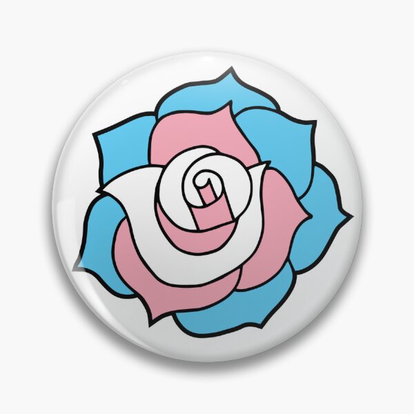 Item preview, Trans Pride Rose Flower 1 - pink white blue design liberation power change progress designed and sold by tmriedy.