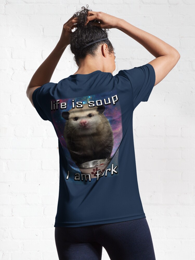  funny possum meme - Life is soup, I am fork possum tees  PopSockets Standard PopGrip : Cell Phones & Accessories