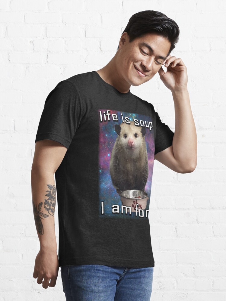  funny possum meme - Life is soup, I am fork possum tees  PopSockets Standard PopGrip : Cell Phones & Accessories