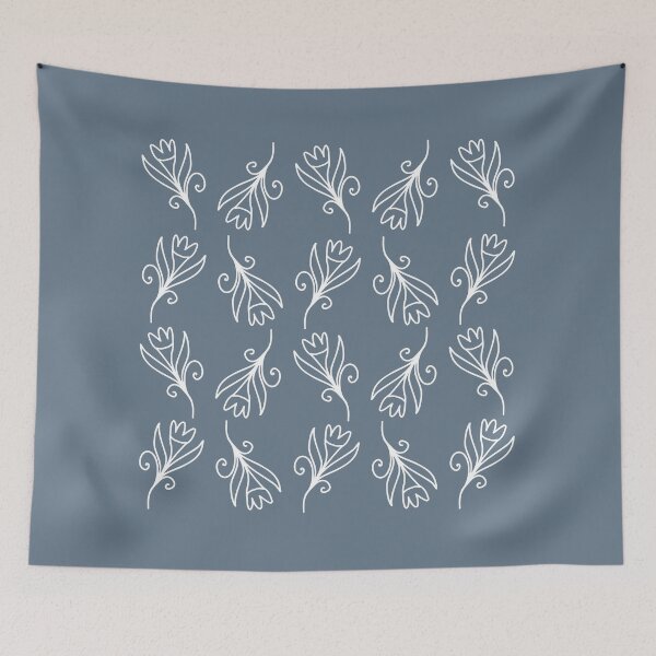 Item preview, Navy Flower Pattern 2 designed and sold by TheEmilySuzanne.