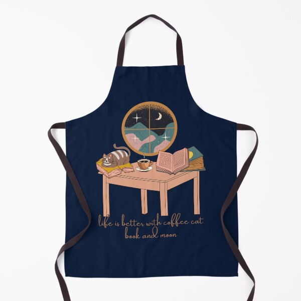 Item preview, Life is better with coffee cat book and moon designed and sold by xbatata.