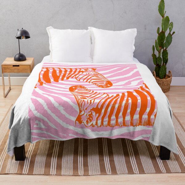 Item preview, zebra heads - pink and orange designed and sold by Julia Santos.