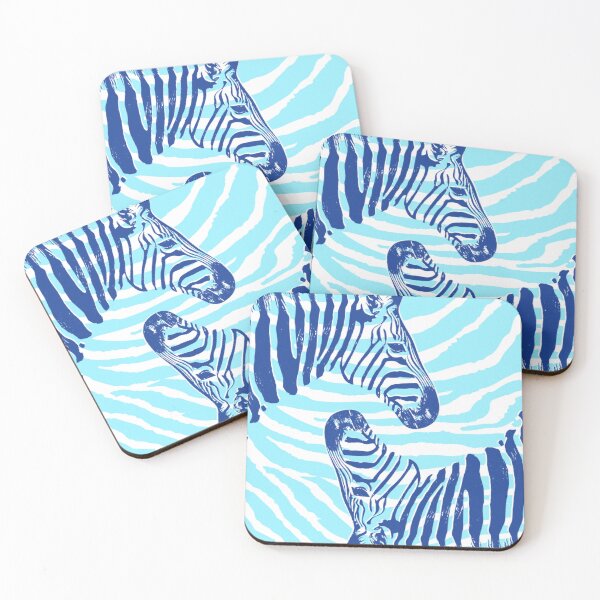 Item preview, zebra heads - blue designed and sold by Julia Santos.