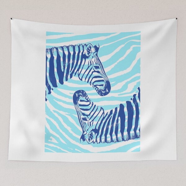 Item preview, zebra heads - blue designed and sold by Julia Santos.