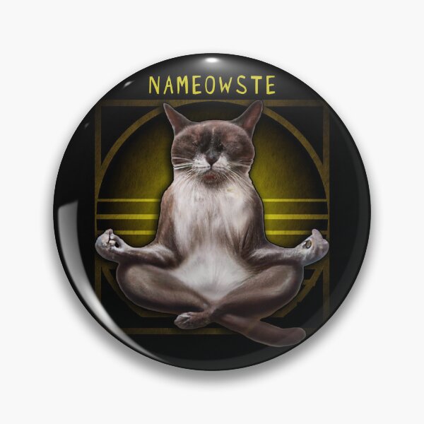 Item preview, Nameowste meditating Yoga cat. designed and sold by AllLeftSides42.